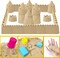 Summer Construction Sensory Bin - Play Sand Kit with Toy Truck and 4lbs Magical Sand, Pretend Play Beach Sensory Toy Sandbox, Kids Gifts for Girls and Boys